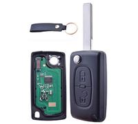 ANGOFIZ Chiave Vuota Ask ID46 Elettronica da Programmare 2 Tasti CE0536 Lama HU83 Compatibile con Peugeot 207 307 307S 308 407 408 607 807 2BT 3008 5008 Partner Expert Citroen C2 C3 C4 C5 C6 C8