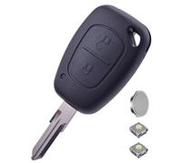 ANGOFIZ Cover chiave telecomando compatibile con Renault Kangoo Master Traffico Opel Vivaro Movano Vauxhall + lama vergine VAC102 + 2 pulsanti interruttore + batteria