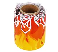 Angoily 1 Rotolo di Bordi per bacheche a Forma di Fuoco - Bordi per bacheche a Forma di Fuoco, fustellati, con Bordo Smerlato a di Fiamma, per la Scuola Domestica - Decorazioni per Il Ritorno a