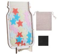 Angoily 1 set Barattolo delle Ricompense per con Stelle Colorate e Gettoni Motivazione per Aula Facile Usare e Sicuro per Comportamenti Positivi