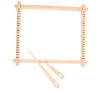 Angoily 1 Set Macchina per Tessere in Legno Telaio per Tessitura per Adulti Telaio in Legno Intrecciato Telaio portaoggetti per Tessitura di Legno Beige