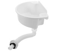 Angoily 1 set mini lavabo da parete in plastica per bagno piccolo lavabo senza trapano da parete per dormitorio, camper, roulotte lavello compatto per garage con tubo di scarico