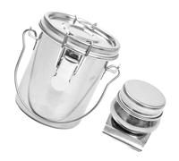Angoily 1 Set Secchio per Pulizia Pennelli in Acciaio Inox Pennello più Detergente Pulito Barilotto Lavapenne in Acciaio Inox Secchio Lava Spazzole Silver Acciaio Inossidabile