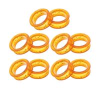 Angoily 10 Pezzi Anelli Proteggi Dita in Silicone Gialli Comodi Impugnatura Confortevole per Forbici da Toelettatura Cani per Uso Professionale e Domestico