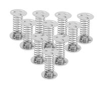 Angoily 10 Pezzi Basetta per Auto Base a Molla Fai da Te Decorazione Primaverile per Artigianato Base Giocattolo Cruscotto Decorazione Base Primaverile Argento Metallo