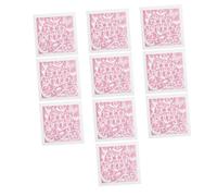 Angoily 10 Pezzi Biglietti Compleanno Vintage Carta Intagliata Elegante per Donne Ragazze Amiche Rosa