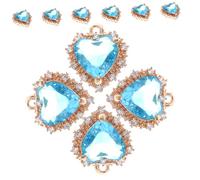 Angoily 10 Pezzi Ciondoli Cuore per Creazioni Fai da Te Accessori per Bracciali e Collane Decorazioni Leggere per Gioielli Artigianali per e Famiglia
