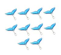 Angoily 10 Pezzi Ciondolo di coda della sirena gioielli oceanici collana sirena fascino del pendente dei gioielli Accessorio per coda sirena ciondolo sirena Blue