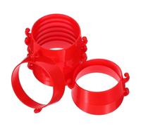 Angoily 10 Pezzi Connettore per Catena in Abs Rosso per Barriere Stradali Struttura ad Anello a Cono, Leggero e Facile da Installare, per Cantieri e Traffico