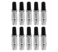 Angoily 10 pezzi di estremità del cavo XLR femmina a 3 pin - Presa per microfono XLR - Spine di collegamento per microfono con terminale audio per registrazione audio da studio