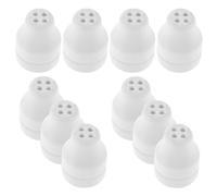 Angoily 10 Pezzi Manopole per Tende da Finestra in Plastica Bianca, Pomelli per Corda 4 Fori, Accessori per Tende e Persiane, Resistenti e Versatili
