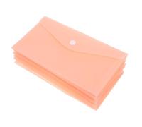 Angoily 10 Pezzi per documenti a scatto Titolare del documento custodie trasparenti per documenti cartella dei file documentari cartella file borse plastica rosa