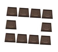 Angoily 10 pezzi Piedini Antiscivolo per Mobili Quadrati in Plastica Tappi Protettivi per Ruote su Moquette e Pavimenti Lisci Fermaruote Superfici Supporto per e Arredi Esterni