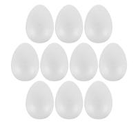 Angoily 10 Pezzi Uova di Polistirolo Bianche per Decorazioni Pasquali DIY Modelli Solid Foam per Pittura e Artigianato Uova Vuote Resistenti per Progetti Creativi e Addobbi Festivi