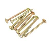 Angoily 10 Picchetti in Metallo Zincato da 7 CM per Rilievi Topografici Marcatori Permanenti per Confini di Proprietà e Punti di Controllo Chiodi da Giardino Riutilizzabili per