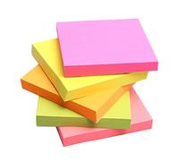 Angoily 100 Fogli Foglietti Adesivi Quadrati Blocchi Colorati Casuali Post Notes per Ufficio Studio e Casa Facili Attaccare e Rimuovere Colore Casuale