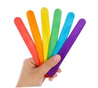 Angoily 100 pezzi Bastoncini Legno Colorati per Lavoretti Creativi Stecchi Popsicle Lisci e Sicuri per Adatti Progetti DIY Scuola e Feste Colore Casuale Colore Casuale