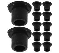 Angoily 100 Pezzi Boccola Perno Porta Doccia 8 Mm in Plastica Nera, Boccola per Cerniera Vetro, Manicotto Passacavo Silenzioso e Resistente per Porte Doccia e Vetrine senza Cornice