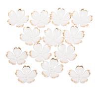 Angoily 100 pezzi Charms Ciliegio Acrilico per Accessori Capelli Petali Fiori Gradiente Bianco Leggeri e Rifiniti per Creazione Gioielli Fai da Te Fermagli e Bracciali