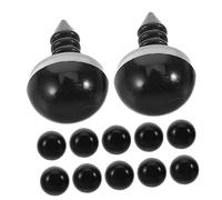 Angoily 100 Pezzi Toys Eye Accessori Mestiere Occhi Piccoli Occhi di Sicurezza per i Giocattoli Occhi per Animali all'Uncinetto Occhi Giocattolo per L'uncinetto Occhi Sicuri Plastica Nero