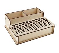 Angoily 103fori Portautensili in Pelle Organizer in Legno per Conservazione dei Utensili Pervorazione della Pelle Scatola Portautensili in per Riporre Punzoni e Strumenti da Modellazione