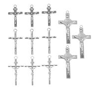 Angoily 12 Pezzi Charm Croce Cristiana Pendente Crocifisso in Lega Smaltata per Gioielli Fai da Te Compatibile con Collane e Bracciali Design Moderno e Resistente all Usura