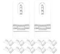 Angoily 12 Set Hasp Cerniere Di Serratura Trasparente, Chiusura Lucchetto in Acrilico, Serratura Acrilica Chiare Chiusure Hasp Mini Hasp Fermo Decorativo