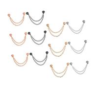 Angoily 12pezzi Fermaglio Magnetico in Metallo per Abbigliamento con Catena Clip per Chiusura di Maglioni Cardigan e Scialli Design Anti-perdita e Facile da Usare