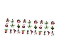 Angoily 150 Pezzi Bottoni Natalizi in Legno Colorati con Stampa Decorativa Due Fori per Cucito Fai da Te Scrapbooking e Decorazioni Festive per Casa e