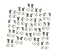 Angoily 150 Set Rivetti per Unghie Ad Artiglio Abbellimento di Rivetti Rotondi Fermagli a Artigli di Perle Rivetti di Perle Borchie Rivetti di Design Perla Bianca Perla Artificiale