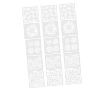 Angoily 15pezzi Stencil per Pittura Cava Modello Riutilizzabile per Diario Carta da Parete Modelli Fai da Te Motivi Floreali Adatti per Pittura su Tessuto e
