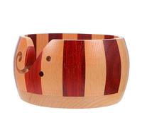 Angoily 1pezzi Ciotola Rotonda in Legno per Filati Lana Contenitore per Filati per Uncinetto Ciotola per Riporre i Realizzata in Legno Buona qualità Leggera e Resistente