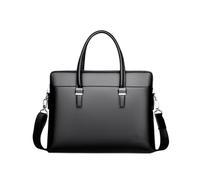 Angoily 1Pezzi per Laptop Pelle con Tracolla Valigetta Casual Resistente per Scomparto per Documenti e Accessori Nero