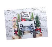 Angoily 1pezzi Sfondo Natalizio Decorativo da Appendere alla Parete Sfondo Fotografico Natalizio Alta Risoluzione per Feste Ritratti Decorazioni Domestiche e Scatti Ricordi
