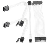 Angoily 1set Cavi Di Estensione Gpu Pcie Kit Di Cavi Per Alimentatore Pc Con Cavo Combinato e Design Per Modding e Gaming Compatibile Con Atx e Psu Standard