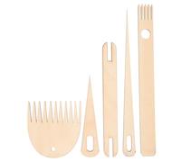 Angoily 1Set Legno per Lavori e Tessitura Kit Completo per Uncinetto Include Navette e Pettine per Tessitura per Knitters