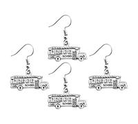 Angoily 2 Paia di Orecchini Pendenti Scuolabus in Lega di Zinco, Decorazioni Creative e Pratiche, Accessori Moda Donna Superficie Liscia, Regalo Ringraziamento per Insegnanti e Autisti