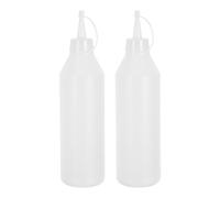 Angoily 2 Pezzi Boccetta per Colla da 500ml in Polietilene, Bianca, | Chiusura Ermetica, per Colla Liquida, Adatta a Progetti Fai e Uso in Fabbrica
