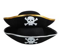 Angoily 2 Pezzi Cappello da Capitano Pirata per Cosplay e Feste, Skin Friendly e Multiuso, per Occasioni Speciali e Carnevale