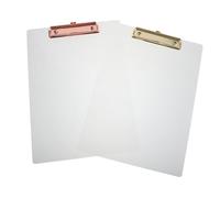 Angoily 2 pezzi Clip Board Trasparenti in Plastica Organizer Documenti Legali Resistente e Portatile per Ufficio Scuola e Casa Supporto Stabile per Visione e Scrittura Facile
