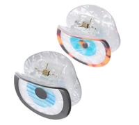 Angoily 2 Pezzi Clip per Chioma Occhio Turco Piccolo in Plastica Resistente, Accessorio Moda per Protezione Chioma, per Make Up e Acconciature Femminili