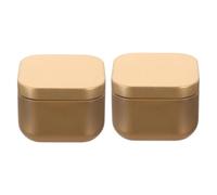 Angoily 2 Pezzi Contenitori Quadrati per Candele Vasetti Piccoli per DIY Aromaterapia da Barattoli Portacandele Profumate Leggeri e Resistenti per Compleanni e Decorazioni