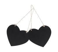 Angoily 2 Pezzi Lavagna a Forma di Cuore Nera Doppia Faccia in Mdf Gessetti, Decorazione da Appendere per Matrimoni e Arredamento Casa Creativo