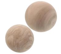 Angoily 2 Pezzi Legno Naturale Sfere Rustico e Vaso per Ciotola Decorative | Diametro 8, 5 e 10cm, Finitura Grezza Venatura Unica, per Centrotavola e Accenti Stagionali