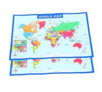 Angoily 2 pezzi Mappa del Poster per Poster Educativo per Parete Aula e Camera Design e Colori Vivaci per Apprendimento Geografia Facile e Divertente