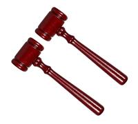 Angoily 2 pezzi Martelletto da Giudice in Legno Massiccio Piccolo e Portatile per Feste Riunioni e Gioco di Ruolo Resistente e Leggero Regalo per Avvocati e Giudici