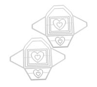 Angoily 2 Pezzi Metal Cutting Dies For Card Making Heart Envelope Design DIY Scrapbooking Stencils For Craft Albums And Paper Decoration