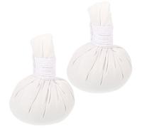 Angoily 2 Pezzi Palline per Massaggio Erboristiche Cinesi in Cotone per Moxibustione e Alleviamento Affaticamento, Sfera Termica Bianco per Varie Occasioni
