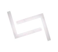 Angoily 2 pezzi Righello per Cucito Righello Angolo Retto Trasparente in Plastica per Sartoria Taglio Tessuti e Design Modelli Strumento Durevole e Compatto per Tutti Creatività