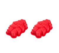 Angoily 2 Pezzi Stampo in Silicone per Torte e Biscotti, Design Cartone | Uso in Forno, Facile da Pulire e Asciugare, Multifunzionale, Adatto a Torte e Biscotti, Colore Rosso Colore Casuale